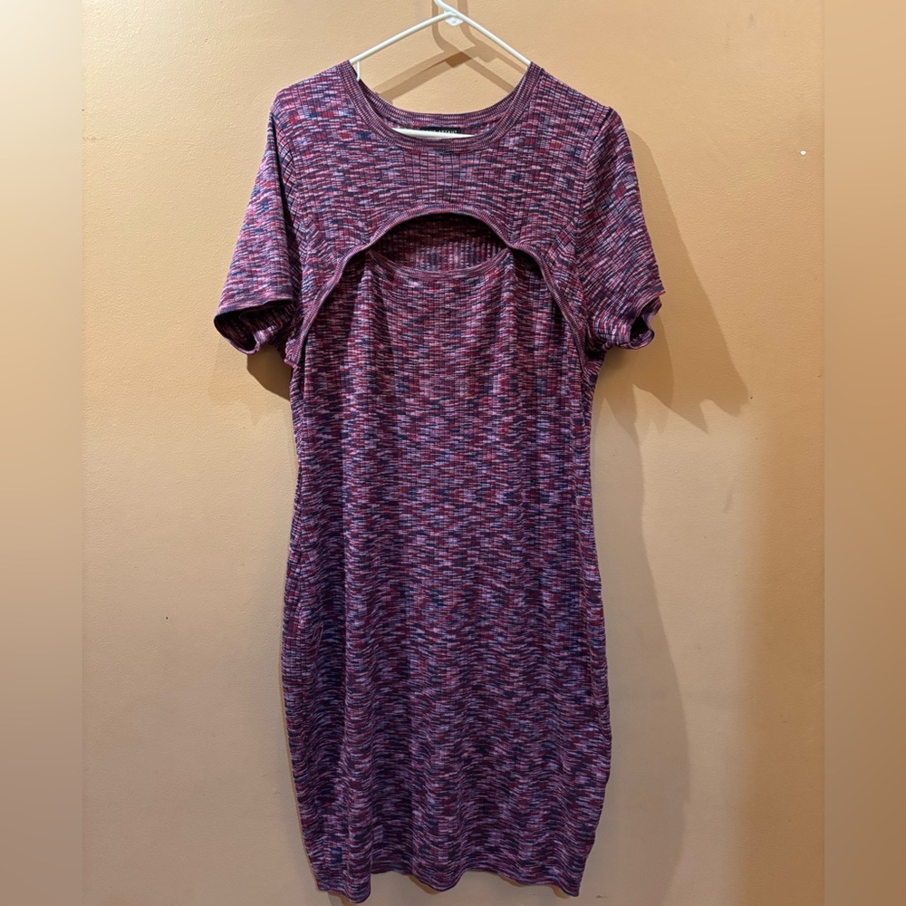 Lane Bryant Cutout Front Ribbed Bodycon Sweater Dress Size 18/20